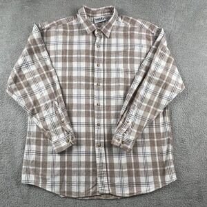 VTG Northern Reflections Flannel Shirt Mens L Plaid Cotton Button Up Gorpcore